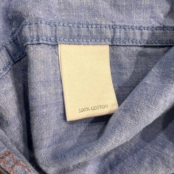 Solaris Shirt Men’s XL Blue Fish All Over Design Short Sleeve Fishing Camp Shirt - Picture 10 of 10